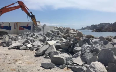 Inici de la reforma de la bocana a Port d’Aro